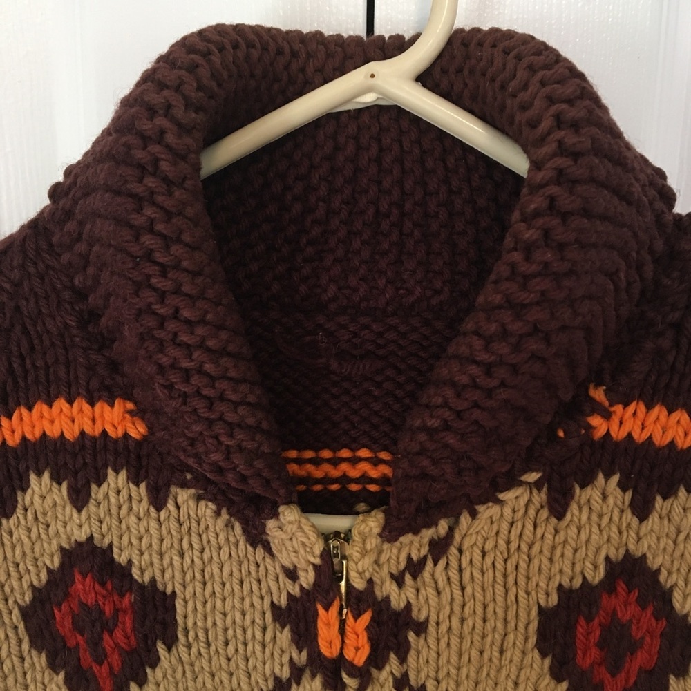 Vintage HANDKNIT CURLING SWEATER Wool unisex - Picture 2 of 16